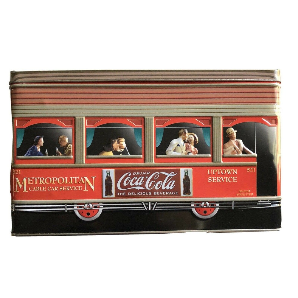 Vintage Coca-Cola Tin 1996 Cable Car Service
